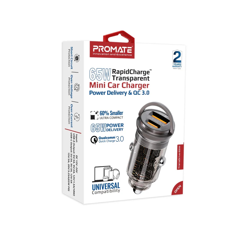 Promate TransDrive-65W Mini Car Charger